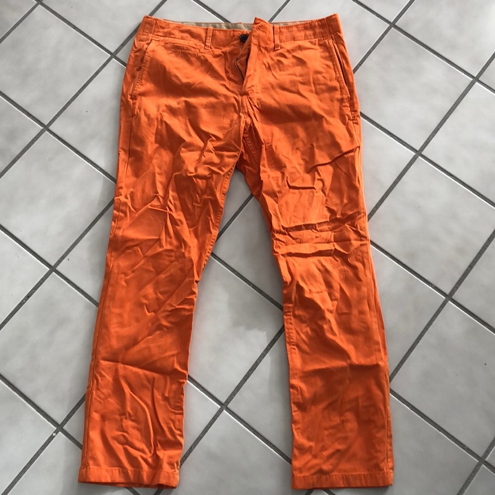 GAP “lived in slim” chinos (30” x 28”), orange
